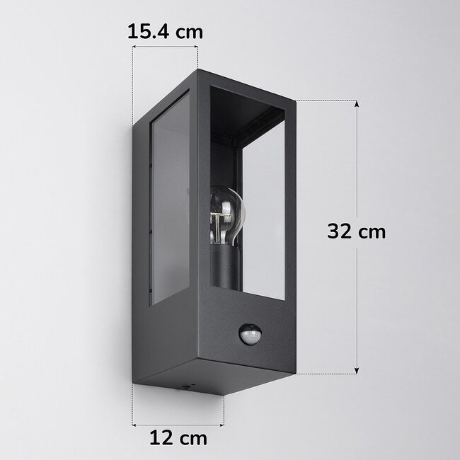 Outdoor wall light Nantes with sensor