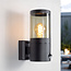 Toulon outdoor wall light with sensor