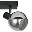 ceiling light Detroit - smoked glass and black steel
