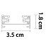 Connectable 1-phase track 75 cm with end cap, without connection block, white