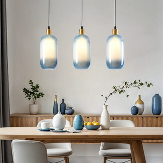 Pendant lamp with colour gradient in glass - Noud