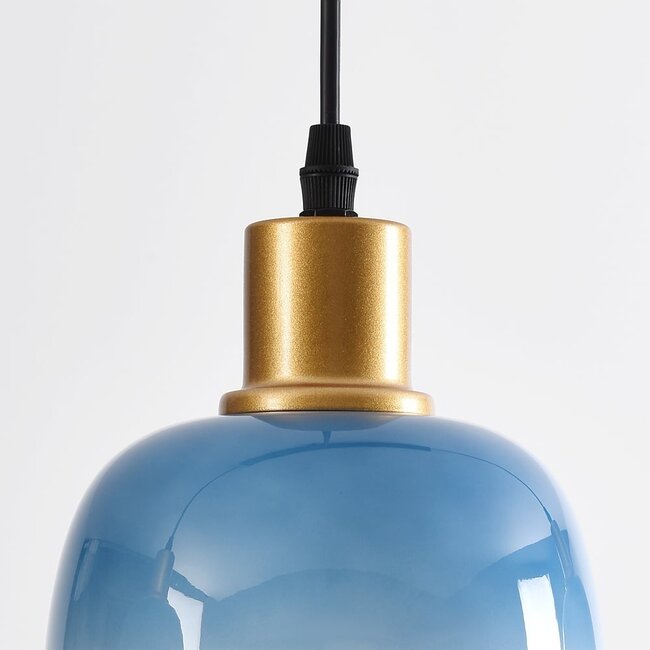 3-light pendant light Noud with gradient glass