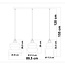 Pendant lamp with smoked glass, 3-light - Sofie
