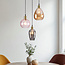 Pendant lamp with different coloured glass and bulging detail - Verona