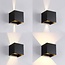 Smart outdoor wall lamp Daniel with RGB - Black