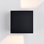 Smart outdoor wall lamp Daniel with RGB - Black