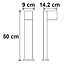Outdoor floor lamp Simone - wood-effect
