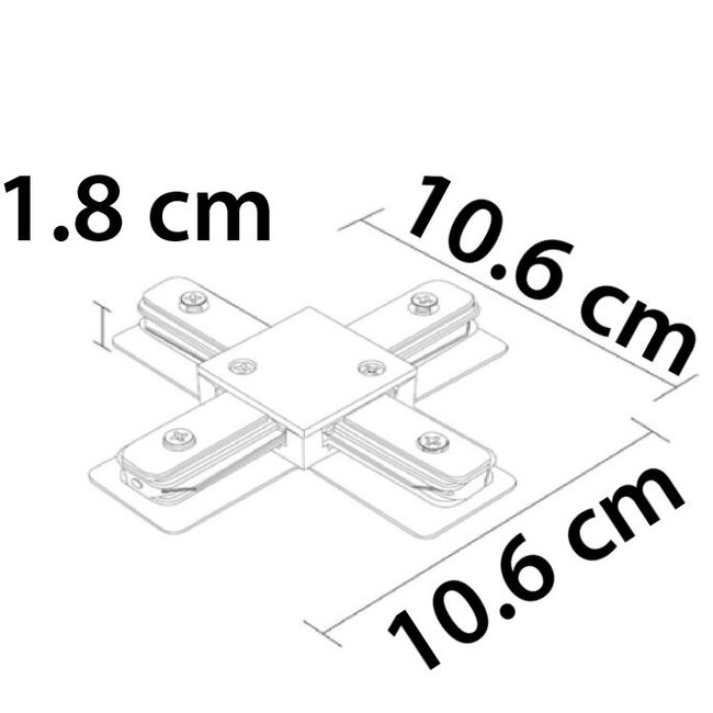 X-Connector for single-phase rail - White