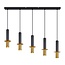 Pendant lamp Tony 5-light in white and gold