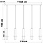 Pendant lamp Tony 5-light in white and gold