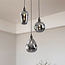 3-light pendant lamp with Smoked glass Mirror effect made of smooth glass - Verona
