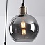 3-light pendant light Verona in smoked glass with mirror effect