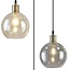 3-light pendant lamp with different coloured glass - Loiza