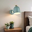 Wall lamp Raya in green and gold
