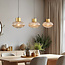 3-light pendant lamp with Amber glass - Imara