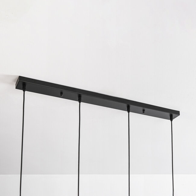 3-light pendant lamp with Amber glass - Imara