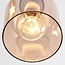 3-light pendant light Kensi with amber glass