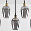 Valerie 5-light pendant lamp with smoked glass