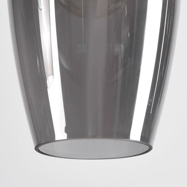 5-light pendant light Valerie with smoked glass