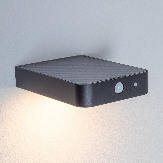 Solar outdoor wall light with sensor - Patrick