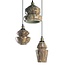 3-light pendant lamp with marble glass - Evelyn