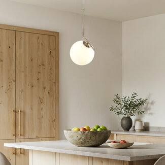 Design pendant light Roy - opal white glass