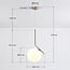 Designer pendant light Roy - opal white glass