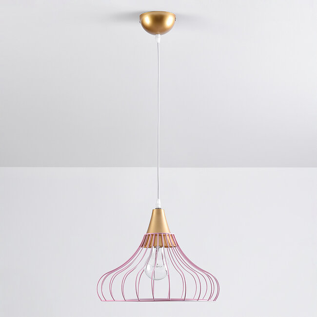 Iron pendant light Maya with golden detail