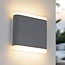 Flat outdoor wall light 6W Arianna - grey