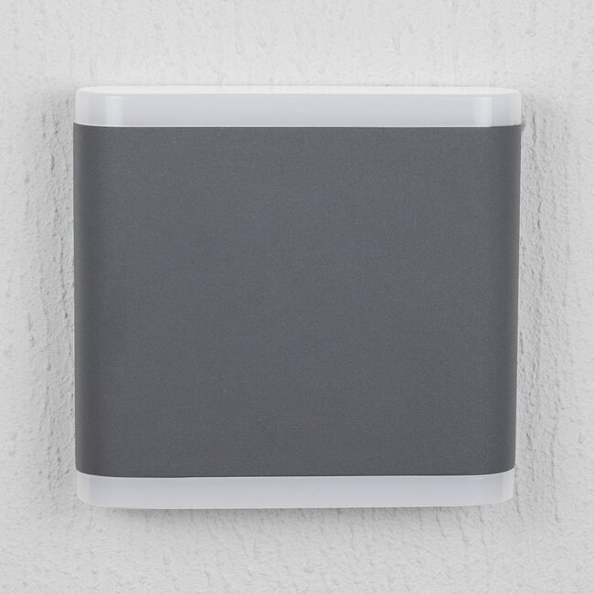 Flat outdoor wall light 6W Arianna - grey