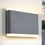 Flat outdoor wall light Demi - grey 12W
