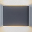 Dark grey flat wall lamp with glass - 6 or 12W