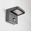 Adjustable 1-light outdoor wall light with sensor - Greg