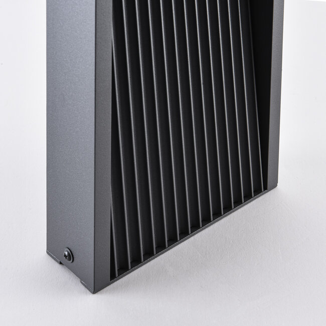 Outdoor floor lamp Andrew with ribbed design 40 cm