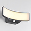 Outdoor wall light Graham with sensor - black integrated LED