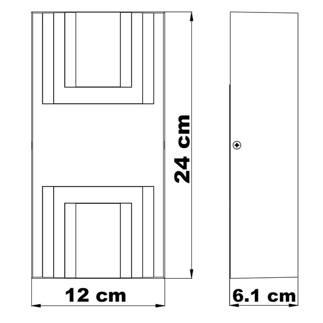 Black outdoor wall lamp Benjamin