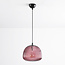 pendant light Molly in ribbed glass - purple