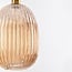 pendant light Riley in ribbed amber glass