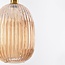 Riley pendant lamp in ribbed Amber glass