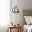 Johnny pendant light with ribbed smoked glass