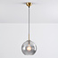 Johnny pendant lamp with ribbed smoked glass