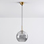 Johnny pendant light with ribbed smoked glass