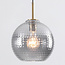 Johnny pendant lamp with ribbed smoked glass