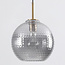 Johnny pendant lamp with ribbed smoked glass