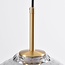 pendant light Johnny in ribbed glass - smoked