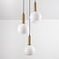 Pendant light Aiden with opal white glass, 3-light