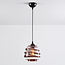 Pendant lamp with wavy Glass and bronze details - Mace