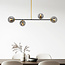4-light designer pendant light Davy with glass globes