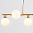 Designer pendant light Donny with opal white glass spheres