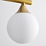 Designer pendant light Donny with opal white glass spheres